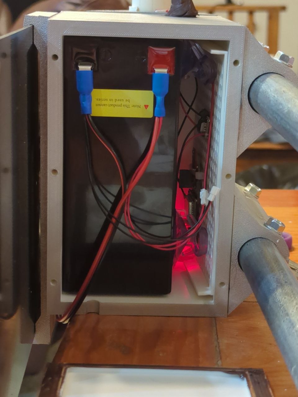 MeshCore repeater node with battery backup for off-grid operation